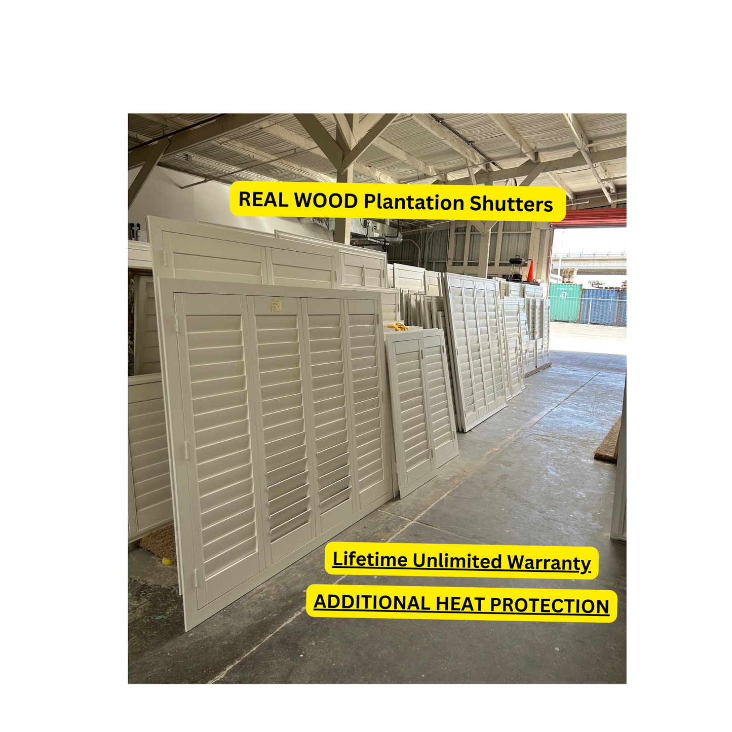 Rush Real Wood Plantation Shutters